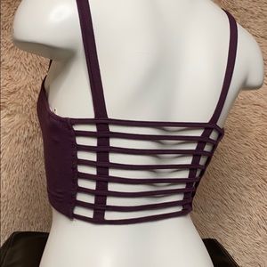 Caged open back cropped Bustier Tank